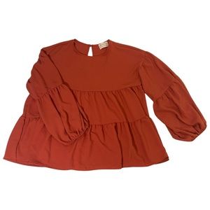 NWT Dress Up | Women’s Tiered Blouse Size L